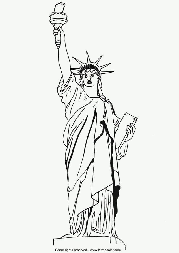 Disegno da colorare satua della libertA 